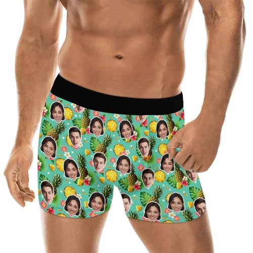 Custom Boxers with Face Personalized Faces Mens Boxer Briefs Customized Funny Underwear Gifts for Men Boyfriend S-2XL