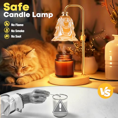 EPIMA Candle Warmer Lamp with Timer and Dimmer, Electric Wax Warmers for Scented Candles with 5 Brightness Settings, Anti-Glare Lamp with Adjustable Height, Home Decor, Gift for Birthday, Valentines by EPIMA - Image 4