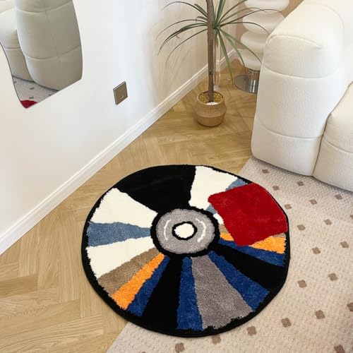 Tapete Decorativo Redondo con Diseño CD Retro 90 cm miniatura 5