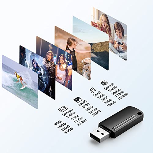 Image of KEXIN 8GB Flash Drive Thumb Drive 10 Pack 8G USB Flash Drive Bulk Memory Stick with LED Indicator, Flash Drives Design in Snap Cap