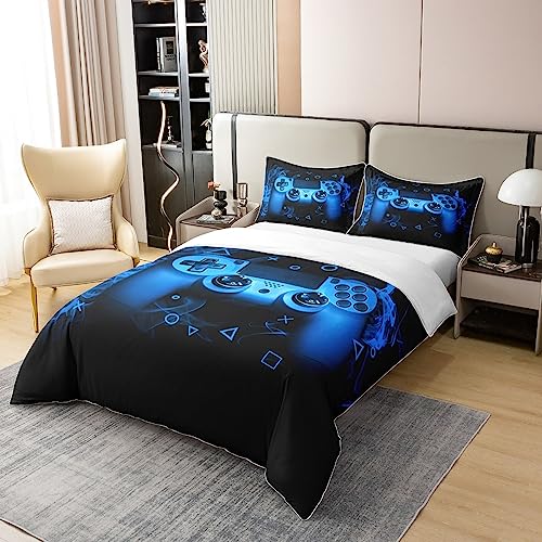 Housse de couette 140x200 console de jeu Homemissing en coton noir