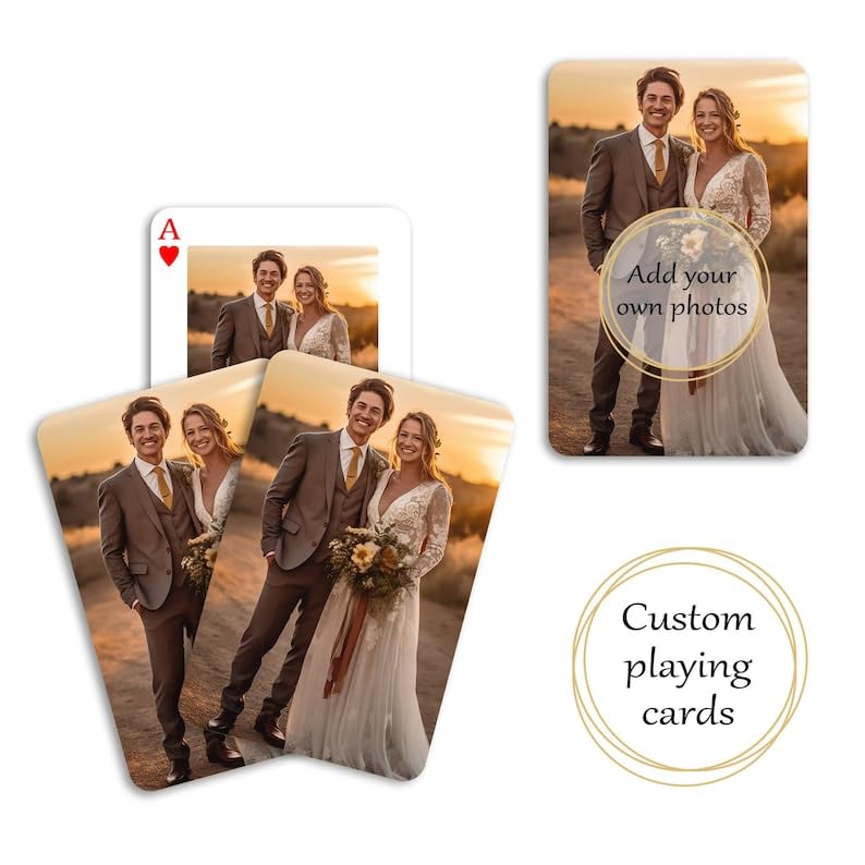 Cartas para jugar personalizadas con fotos, póker estándar miniatura 2