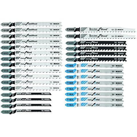 BOSCH T-Shank Jigsaw Blades, 30 Piece Set Cover