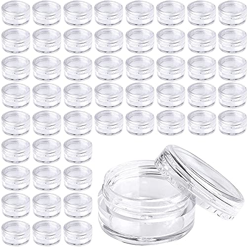50pcs 5g/5ml Botes Pequeños de Plastico Botes Plastico con Tapa Envases para Cosmetica de Viaje...