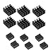 MUZOCT 12PCS Alluminio Dissipatore di Calore Raffreddamento Kit per Raspberry Pi 3, Pi 2, Pi Model B + Nero