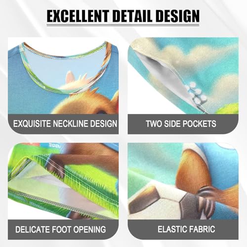 Capybara Soccer Pajama Set Short Sleeve Summer Pajamas Shorts Sets PJ Clothes Set Soft 5Y4