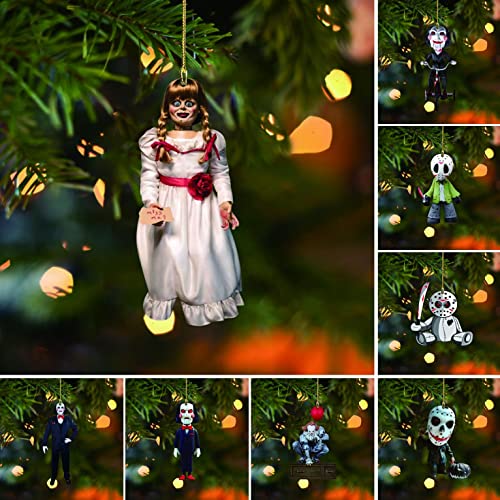 Christmas Hanging Ornament Diy Your Christmas Tree, Horror Movie Crafts Decoration For Xmas Tree Windows Bags Pendant #TOP10