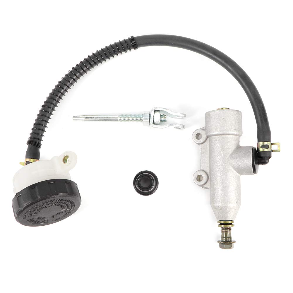 Tissting Bomba de freno hidráulica trasera cilindro maestro a pie, material acero inoxidable ABS para KAZUMA 500 500cc STELS 500GT ATV UTV