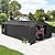 Domi 12x20FT Heavy Duty Outdoor Metal Garage Shed & Carport – Extra Large Lockable Double Door Storage Shelter for Cars, Trucks, Motorcycles, Lawn Equipment (Dark Grey)