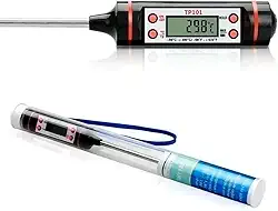 Termômetro Culinário Digital – Leitura Rápida e Precisa, de -50°C a 300°C, para Carnes, Churrasco, Óleo, Doces e Líquidos