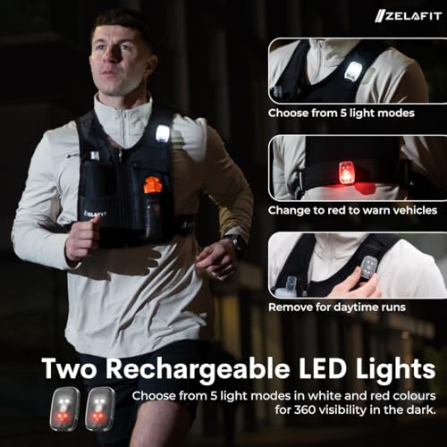 Chaleco para correr LED que soluciona la deshidratación y la oscuridad 5