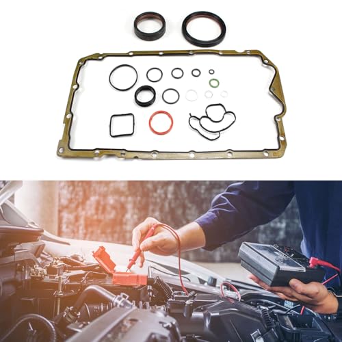Image of AUCERAMIC Engine Oil Pan Gasket Set Fit for BMW 2005-2015 X1 X3 Z4 2001-2015 120i 118i 318i 318ti 318ci 320i 320si 520i E46 E88 2.0L L4 N43 N46 OE#11117511529 11137511224
