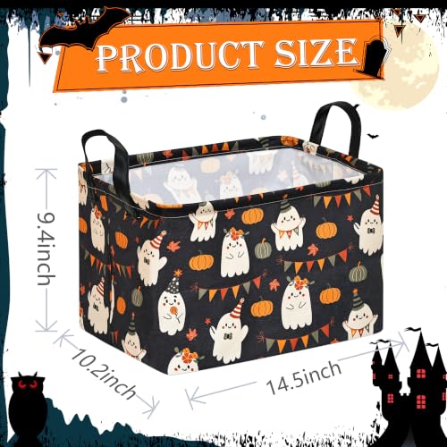 Image of Halloween Shelf Nursery Storage Basket Laundry Hamper Storage Box and Bins for Home Clothes with Handles