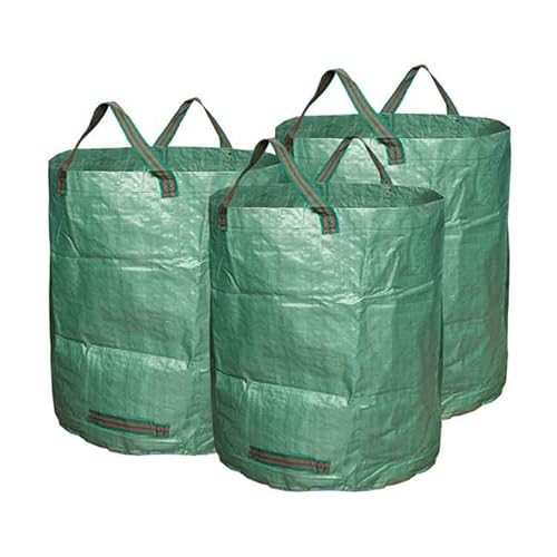 Ram® Heavy Duty Garden Waste Bags - 272 Litre - 3 Sacks - Industrial Handles & Fabric - Garden/Green Waste Sacks - Reusable