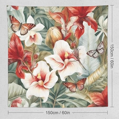 Tapisserie murale fleurs pour masquer un mur vide et décorer une chambre