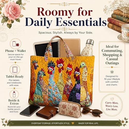 Bolso Tote acolchado Funky Chicken para mujer miniatura 4
