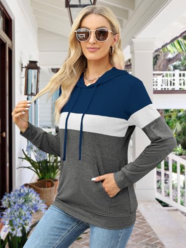 Image of MixShe Women's 2026 Fall Long Sleeve Hoodie Pullover Sweatshirt Lightweight Casual Tops Blouse