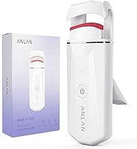 【革新モデル 】ANLAN ホットビューラー 挟むタイプ まつ毛カーラーアイラッシュカーラー 10秒急速予熱 まつげ ビューラー 温度検知シリコン 2段階温度 ヤケと防止 軽量 type-C充電式 日本語説明書付き プレゼント (ホワイト)