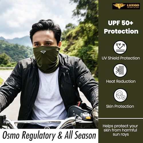 Image of Osmo Fibre Bandana for Men & Women-Made with Advanced Osmo Fibre,Ultra-Soft,Breathable, Odour-Resistant & UPF50+ UV Protection Multi-Use Neck Scarf,Headband,Face Mask,Beanie