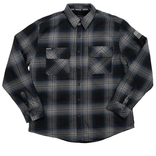 Howitzer Style Men's Button Down Flannel Never Surrender Military Grunt MFG - Main Image