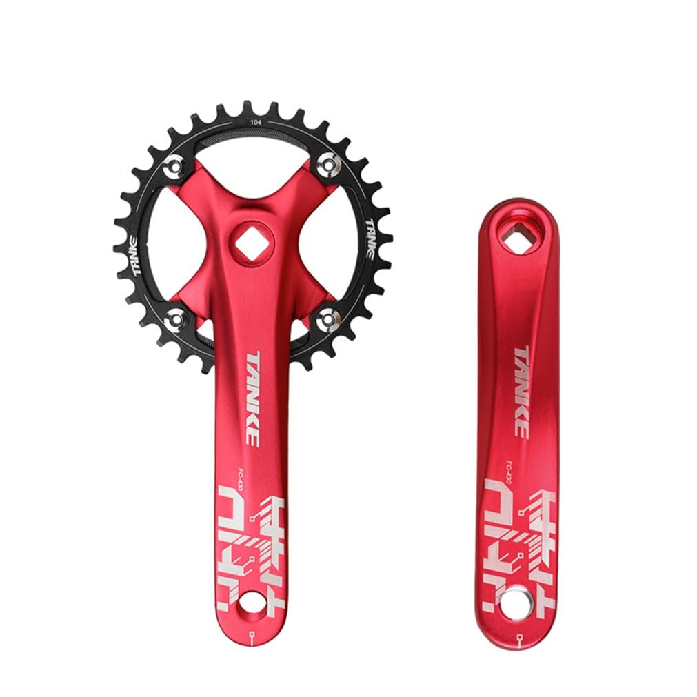 Juego De Bielas Cónicas Cuadradas For Bicicleta De Montaña 170mm Juego De Brazo De Manivela 32T/34T/36T/38T/40T/42T/44T, Juego De Bielas De Plato Único