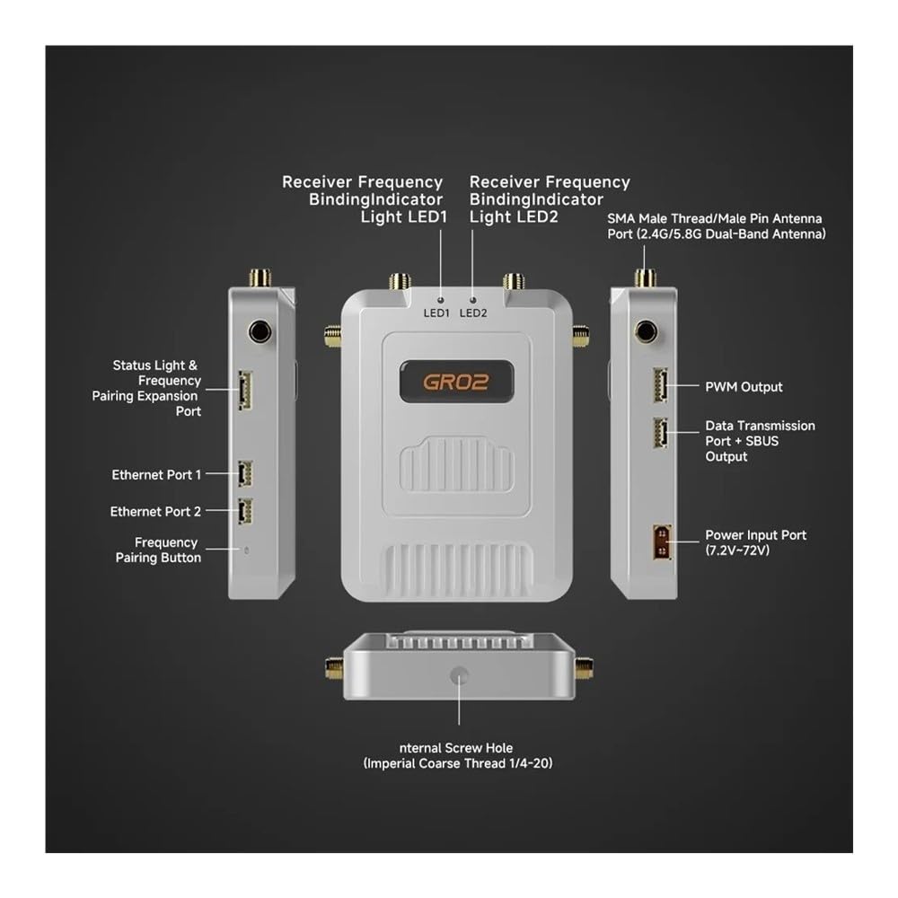 Receptor de retransmisión GR02 2,4G/5,8G de doble banda for G11 G12 G20