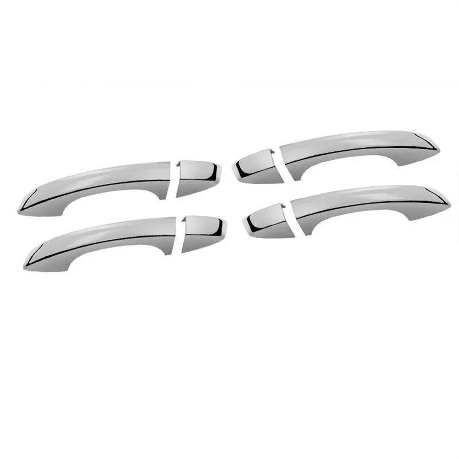 KJHOPY Carbon Fiber Chrome Car Door Handle Bowl Cover for VW T-ROC 2016-2021 T ROC for TROC Accessories Sticker Exterior Door Handle(Style2)