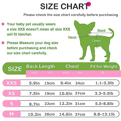 Turtleneck Knit Dog Sweaters For Puppy Small Dogs Chihuahua Yorkie Teacup Boy Girl Xs,Pink+Green,Sweater For Cat & Dpg #TOP6