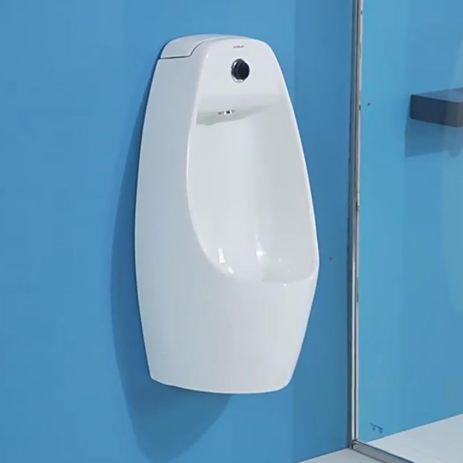 Ceramics Wall Mounted Men's Flushing Urinal,White Commercial High Efficiency Flushing Adult Urinal,Intelligent Sensor Toilet Splash-Proof Male Urinal,public Toilet Urinal for Bathroom Hotel Shop