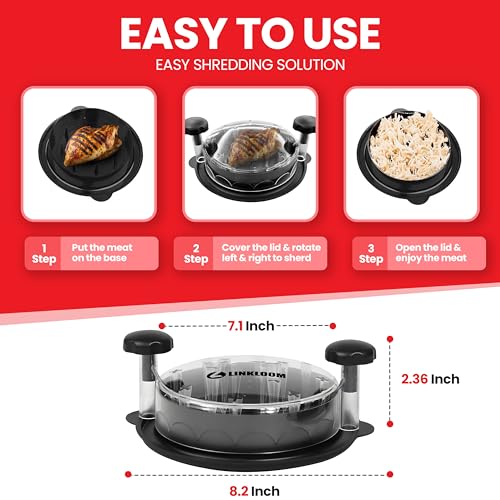 LINKLOOM Máquina trituradora de frango com alicate de escova e suporte de panela | Torção de ferrame