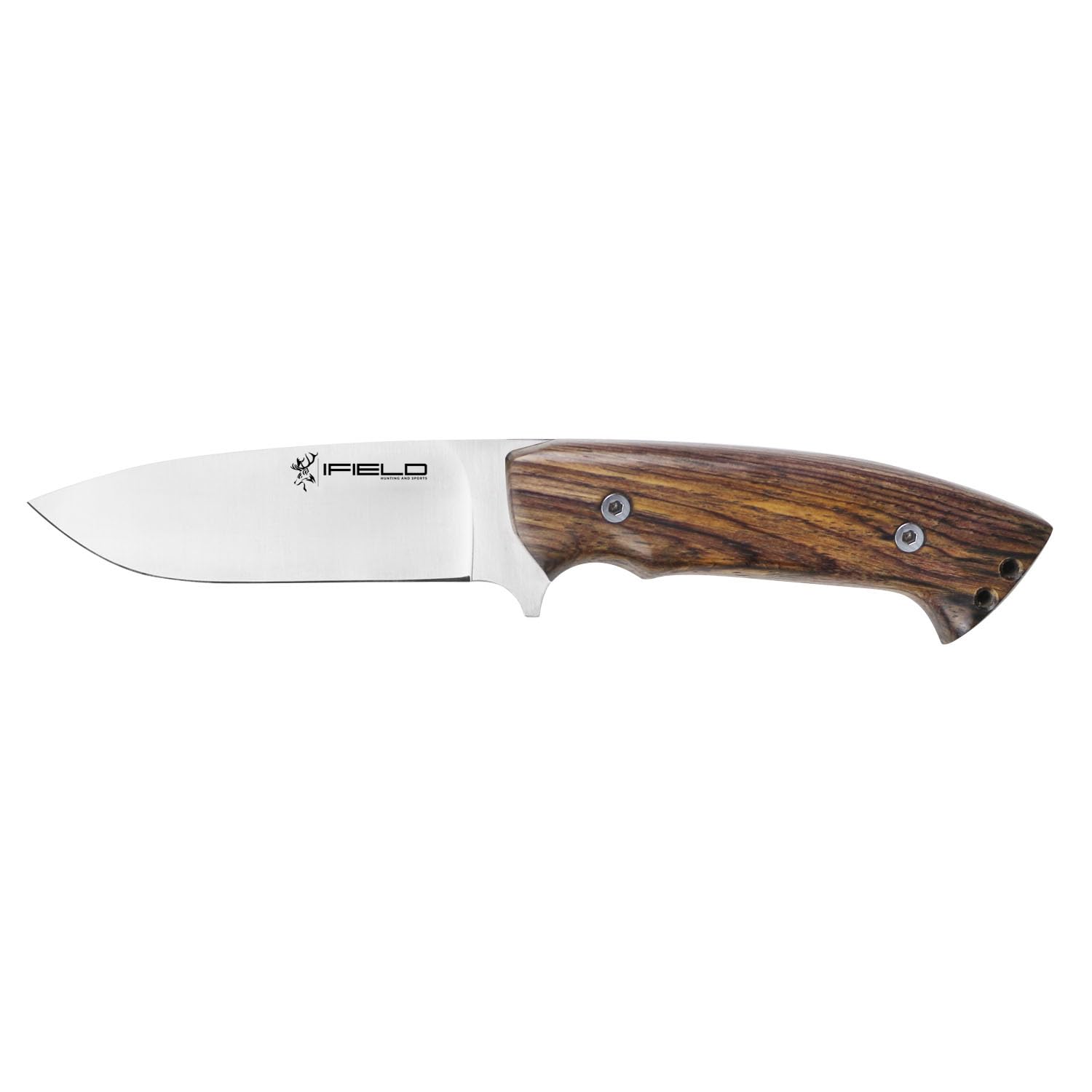 Sponsored Ad - iFIELD Bushcraft Hunting Knife Workout EL29112 – 4.5″ MOVA Full-Tang Satin Blade, Cocobolo Handle, Brown Leather Sheath, Outdoor Survival Camping Tool