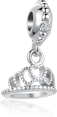 TGLS Princess Queen Crown Charm Compatible With Pandora Bracelets Jewelry Birthday Gifts for Mother Girlfriend Daughter Her Women