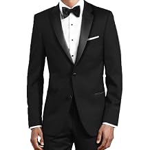 Mens Classic Fit 2 Button Notch 100% Wool Tuxedo
