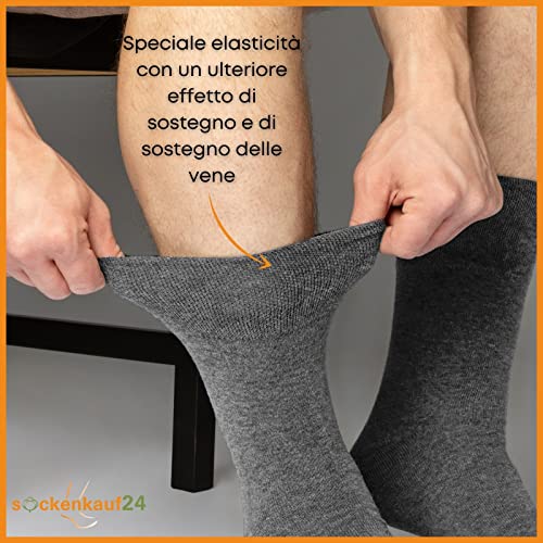 Sockenkauf24 6 Paia Calze Diabetici senza Elastico...