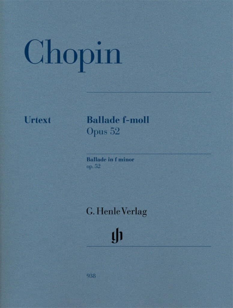 Ballade F minor Op 52 - Piano - (HN 938)