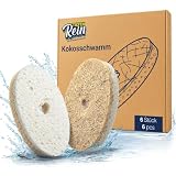 Kokosschwamm 6 Stück - Spülschwämme für die Küche und Geschirrreinigung