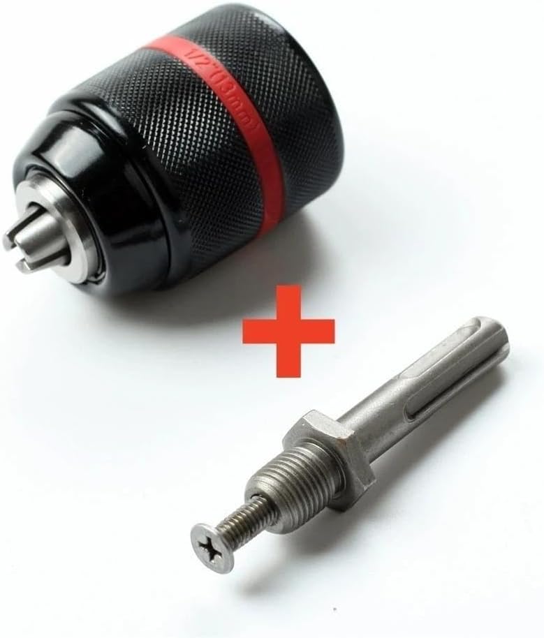 2-13mm Quick Change Drill Chuck Adapter, 1/2"-20UNF Thread Converter for Keyless Drills 1pcs