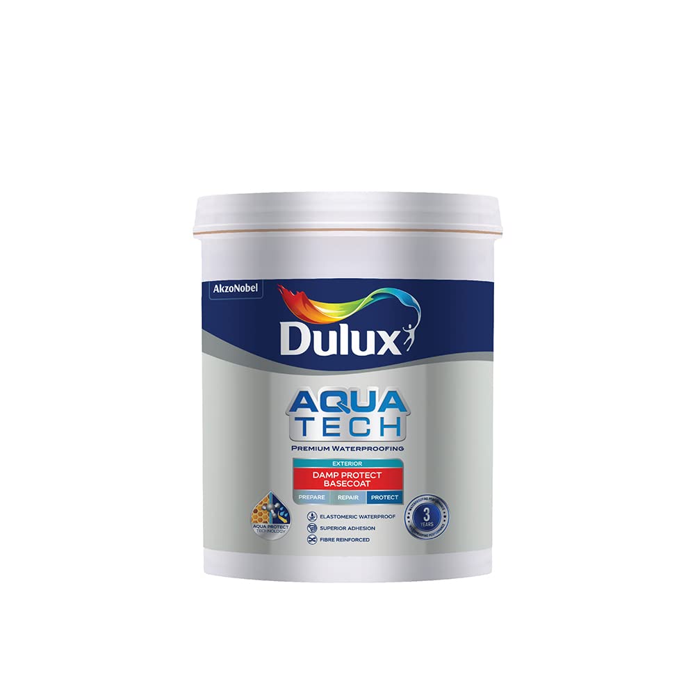 Dulux Aquatech Damp Protect Basecoat 1L, Elastomeric Waterproofing for Terrace Roofs & Side Walls, Crack-bridging, Solar Reflective Coating, 3-year Performance (B0BT1Z3KP5) Amazon Price History, Amazon Price Tracker