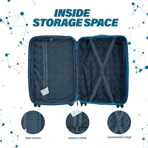 Image of Spider Trolley bag Single Small | Polycarbonate Hardshell | 8 Metallic | Large Polycarbonate Hardshell, Lightweight Expandable, 360 Rotatable Wheels, TSA Type Lock