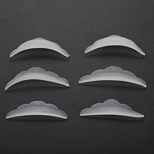 3 Pairs 3D Silicone Eyelash Extension Perm Pad False Eye Whips Permanent Curling Root for Eyelash Extension Eye Extensions Eyelashes