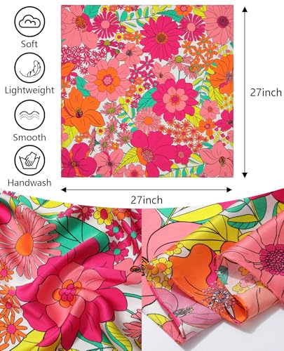 AWAYTR Mulberry Silk Scarf for Women - 27 IN Pure Silk Hair Scarves with Gift Pack2