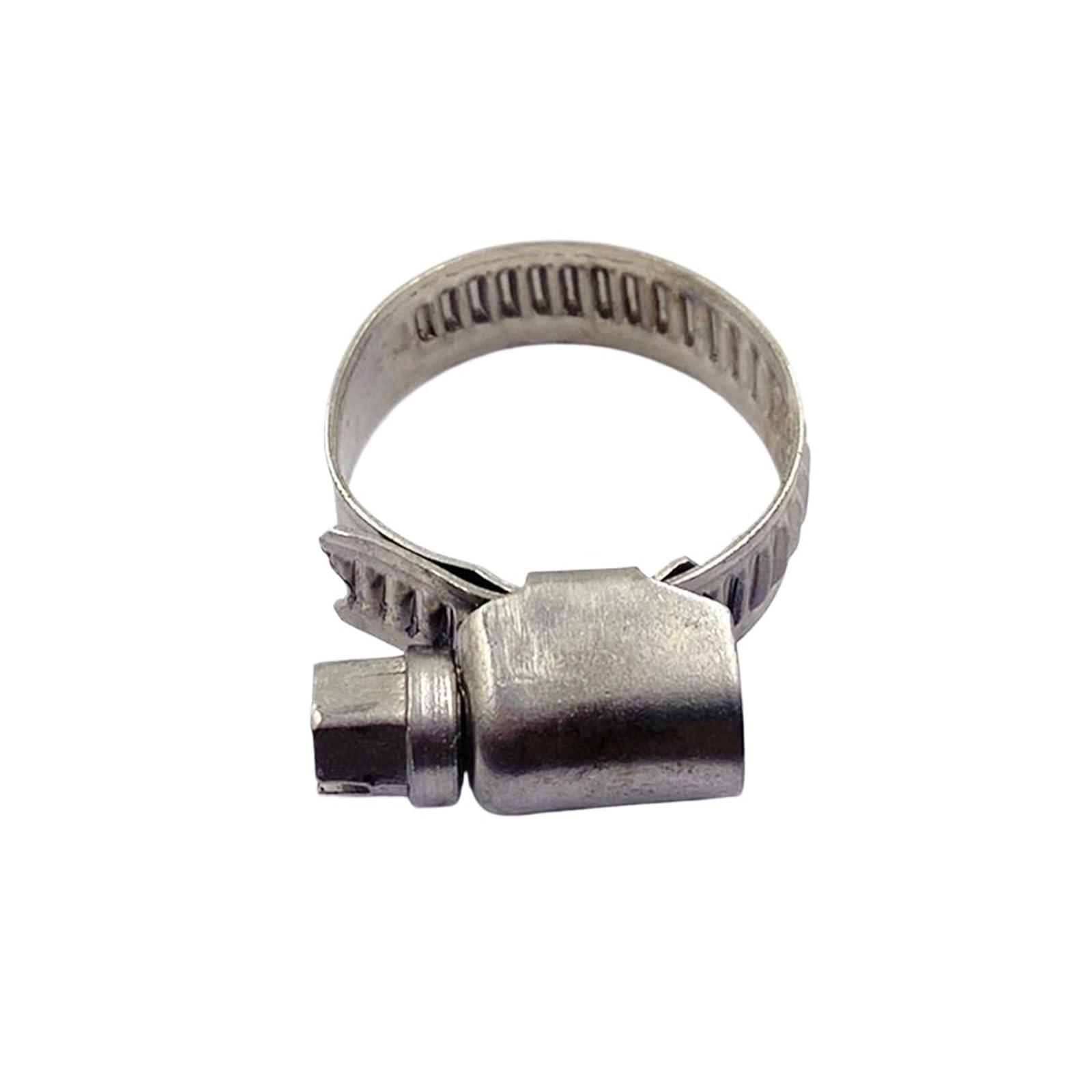 5pcs 9mm Wide 304 Stainless Steel Screws with Hose Clamp Automotive Fuel Pipe Worm Gear
