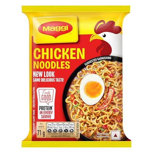 Image of MAGGI 2-Minute Chicken Instant Noodles with Great Taste & Aroma, Protein in Every Serve, Ready to Cook Noodles, 71g /76g (weight may vary)