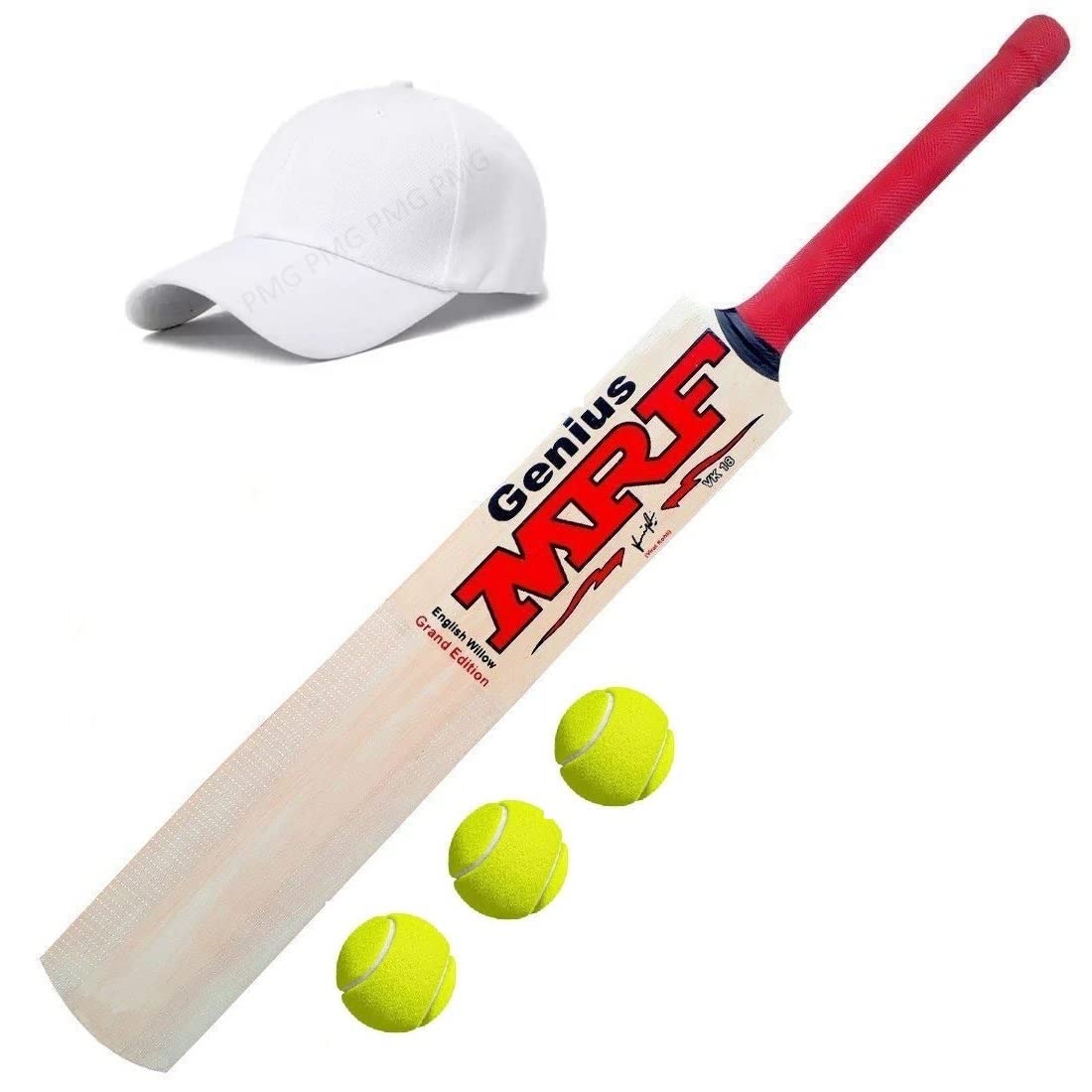 PMG Cricket Bat for Tennis Ball Size 6, Cricket bat for Boys of 9-15 Years kit (Bat, 3 Balls and 1 Cap, Wood) (B08YWB8YSP) Amazon Price History, Amazon Price Tracker