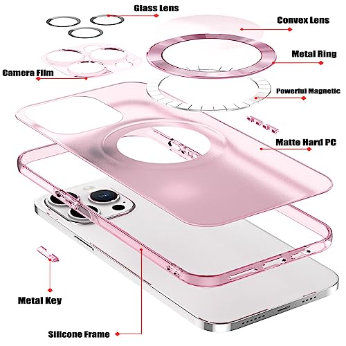Estuche magnético para iPhone 12 Pro Max con acabado mate premium y protector de vidrio 2