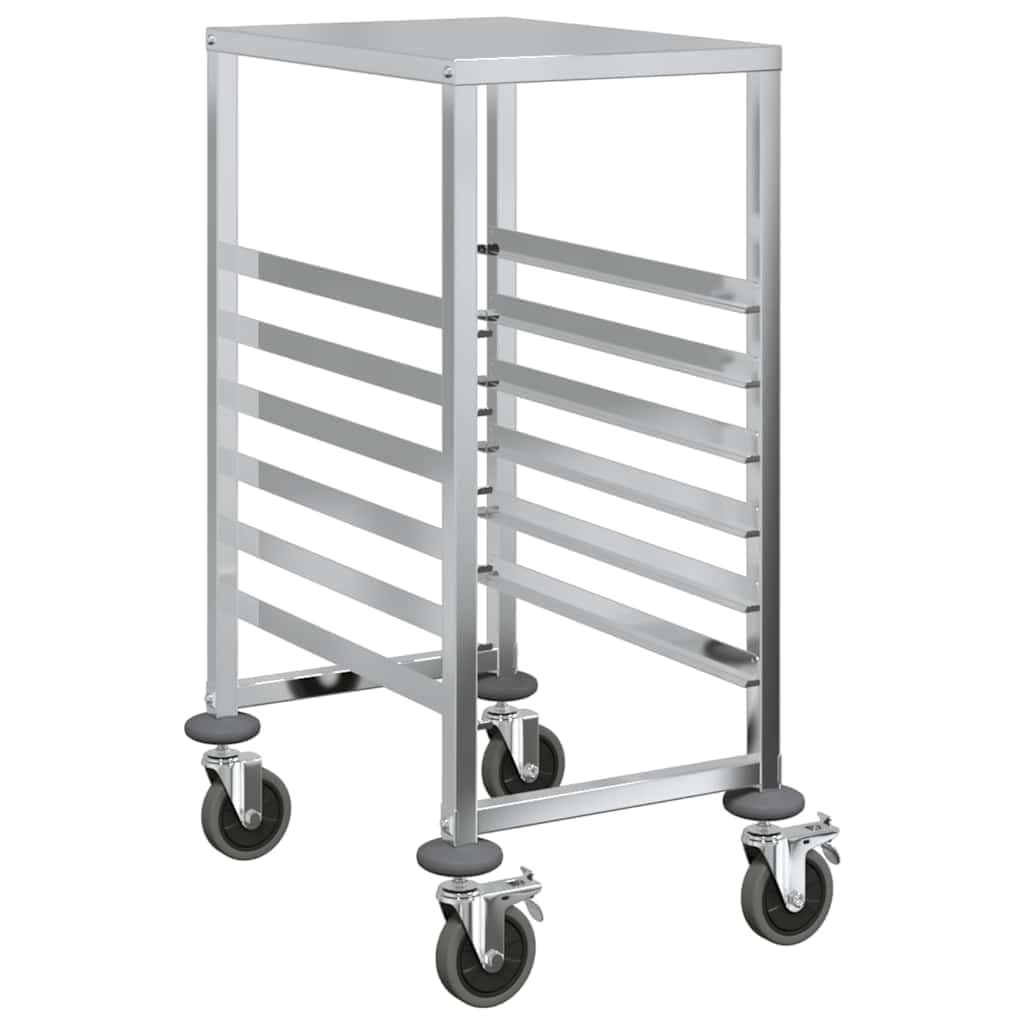 Generico Carrello Portateglie con 6 GN Contenitori 39x55x87 cm,Carrelli e Isole,Carrelli da cucina-4108073
