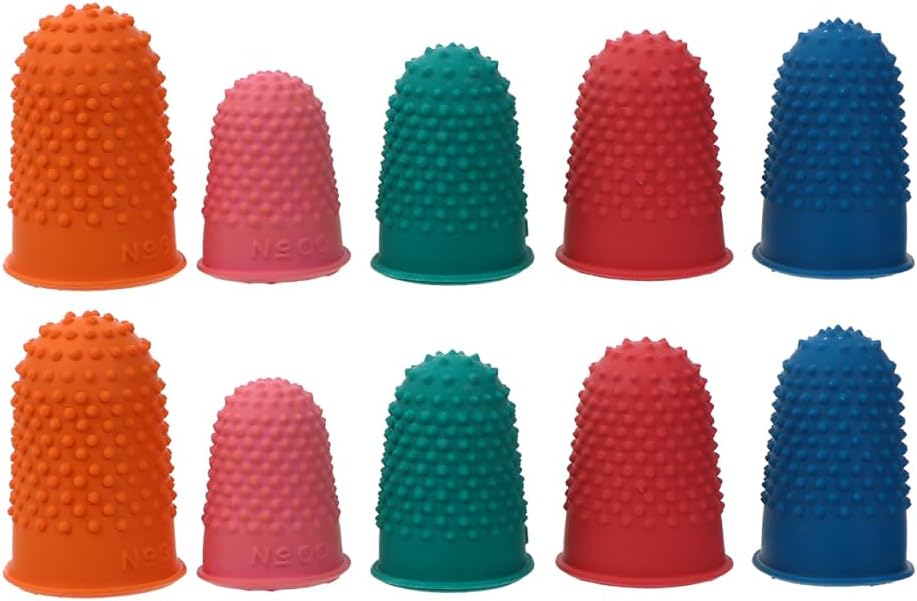 Healifty Funda protectora para dedos, 10 puntas de silicona para manualidades, diseño antideslizante, ligero, antiquemaduras, fácil de usar