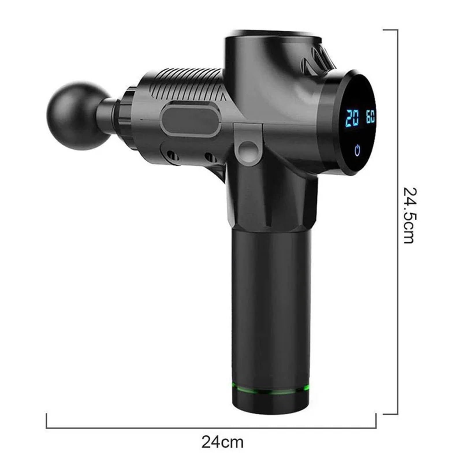 Pistolet do masażu, Elektryczny Pistolet Do Masażu Masażer Mięśni Głębokich Tkanek Ręcznego Urządzenia Perkusyjnego Szyi I Pleców Relaksu dla mężczyzn/kobiet(Carbon brazing)
