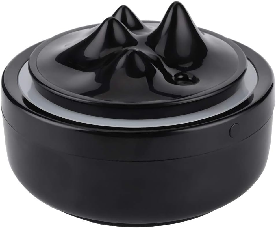Mini humidificateur noir pour une chambre zen avec veilleuse