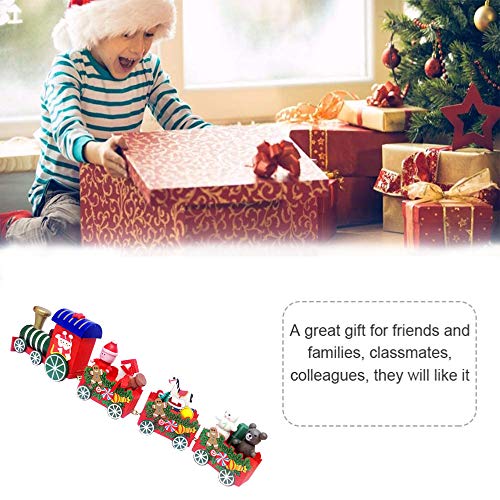 Guizu Treno di Natale in Legno Carino ，Mini